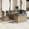 Image de Salon de jardin modulable Vidaxl resine tressee beige 9 pieces 100.0 x 55 x 73 8 personnes