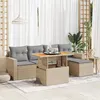 Image de Salon de jardin modulable vidaxl resine tressee beige 6 pieces 100 x 55 x 73 cm 2 personnes