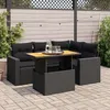 Image de Salon de jardin modulable Vidaxl 5 pieces resine tressee 4 personnes 100 x 55 x 73 cm noir