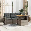 Image de Salon de jardin modulable GENERIQUE 5 pieces resine tressee 100 x 55 x 73 cm 4 personnes