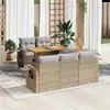 Image de Salon de jardin modulable GENERIQUE resine tressee 5 personnes 6 pieces 100 x 55 x 73 cm beige
