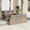 Image de Salon de jardin modulable GENERIQUE 6 personnes 7 pieces 100 x 55 x 73 cm resine tressee