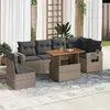 Image de Salon de jardin modulable GENERIQUE resine tressee 7 pieces 100 x 55 x 73 cm 6 personnes