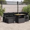 Image de Salon de jardin modulable GENERIQUE resine tressee 7 pieces 2 personnes 100 x 55 x 73 cm noir