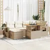 Image de Salon de jardin modulable GENERIQUE resine tressee 6 personnes 100 x 55 x 73 cm 7 pieces