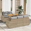 Image de Salon de jardin modulable GENERIQUE beige 2 personnes 6 pieces 100 x 55 x 73 cm resine tressee
