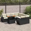 Image de Salon de jardin modulable GENERIQUE 8 personnes noir resine tressee 100 x 55 x 73 cm 9 pieces