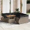 Image de Salon de jardin modulable GENERIQUE 8 personnes gris 9 pieces 100 x 55 x 73 cm resine tressee