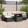 Image de Salon de jardin modulable GENERIQUE noir 7 pieces resine tressee 100 x 55 x 73 cm 6 personnes