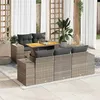 Image de Salon de jardin modulable vidaxl gris bois massif 2 personnes 100 x 55 x 73 cm 6 pieces