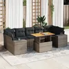 Image de Salon de jardin modulable GENERIQUE 2 personnes gris resine tressee 100 x 55 x 73 cm 8 pieces