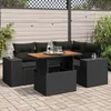 Image de Salon de jardin modulable vidaxl noir 5 pieces bois massif 100 x 55 x 73 cm 4 personnes