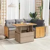 Image de Salon de jardin modulable GENERIQUE 5 pieces 4 personnes 62 x 59 x 69 cm resine tressee