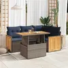 Image de Salon de jardin GENERIQUE 5 pieces resine tressee 55 x 62 x 69 cm