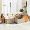Image de vidaXL Salon de jardin avec coussins 8 pcs beige résine tressée acacia 3327733