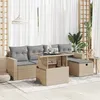 Image de Salon de jardin modulable Vidaxl 5 personnes beige resine tressee 55.0 x 62 x 69 cm 6 pieces