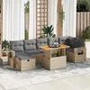 Image de Salon de jardin modulable vidaxl resine tressee 7 personnes 5 pieces