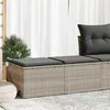Image de Gris Vidaxl resine tressee 2 pieces salon de jardin modulable