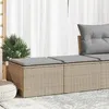 Image de Générique Salon de jardin modulable - Lot de 2 pièces - Résine tressée beige - 2 personnes - Table fixe 55x55x37 cm