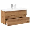 Image de Armoire lavabo avec bassin intégré chêne artisanal