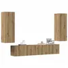 Image de vidaXL Meubles TV muraux 4 pcs chêne artisanal bois d'ingénierie, banc TV, meuble hifi, centre de divertissement, buffet TV, 3328948