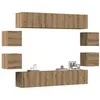 Image de Ensemble de meuble TV mural 8 pcs chêne artisanal