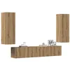 Image de Meubles TV muraux 4 pcs chêne artisanal bois d ingénierie