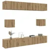 Image de Ensemble de meuble TV mural 6 pcs chêne artisanal
