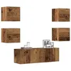Image de vidaXL Ensemble de meuble TV mural 5 pcs vieux bois bois d'ingénierie, meuble TV, meuble multimédia, console TV, meuble 3329145