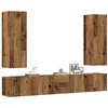Image de Ensemble de meuble TV mural 5 pcs vieux bois bois d ingénierie