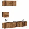 Image de Ensemble de meuble TV mural 4 pcs vieux bois bois d ingénierie
