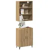 Image de vidaXL Buffet avec armoire murale chêne artisanal bois d'ingénierie, meuble de rangement, meuble de rangement de cuisine, 3329224