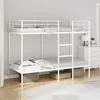 Image de VidaXL Lit superposé sans matelas blanc 80x200 cm acier, cadre de lit, sommier, meuble de chambre, lit mezzanine, cadre de 42000327