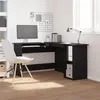 Image de Bureau Noir en Chêne 120x140x75 cm en Bois d ingénierie
