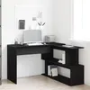 Image de Bureau Noir Chêne 200x50x76 cm en bois d ingénierie