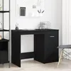 Image de Bureau Noir Chêne 100x50x76 cm Bois d ingénierie