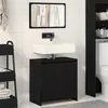Image de Meuble de Salle de Bain avec Miroir Chêne Noir 60x33x61cm en Bois d ingénierie