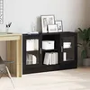 Image de Buffet Noir Chêne 120x30,5x70 cm en bois composite