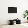 Image de Meuble TV avec lumières LED en chêne noir, 90x39x30 cm, en bois d ingénierie