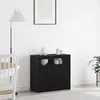 Image de Buffet avec lumières LED, Chêne noir, 80x35x75 cm, Bois d ingénierie