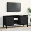 Image de Meuble TV Noir Chêne 102x35x50 cm en bois d ingénierie