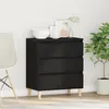 Image de Buffet Noir Chêne 60x35x70 cm Bois d ingénierie