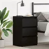 Image de Table de chevet noire en chêne, 40x35x62,5 cm en bois conçu
