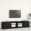 Image de meuble TV 2 pcs Chêne Noir 80x35x36,5 cm Bois d ingénierie