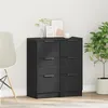 Image de Buffets 2 pcs Chêne Noir 30x30x70 cm Bois d ingénierie
