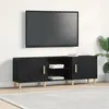 Image de Support TV Chêne noir, 150x30x50 cm, Fabriqué en bois d ingénierie