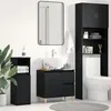 Image de Meuble Lavabo Noir Chêne 65x33x60 cm Bois d ingénierie