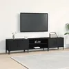 Image de meuble TV Noir Chêne 180x31,5x40 cm Bois d ingénierie