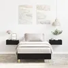 Image de Lit vidaXL 75x190 cm Noir Chêne en bois d'ingénierie 862865