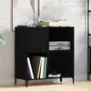 Image de Armoire enregistreuse Chêne Noir 84,5x38x89 cm Bois d ingénierie